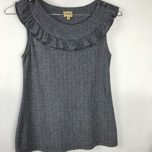 Ella Moss Herring Bone sleeveless blouse  XS